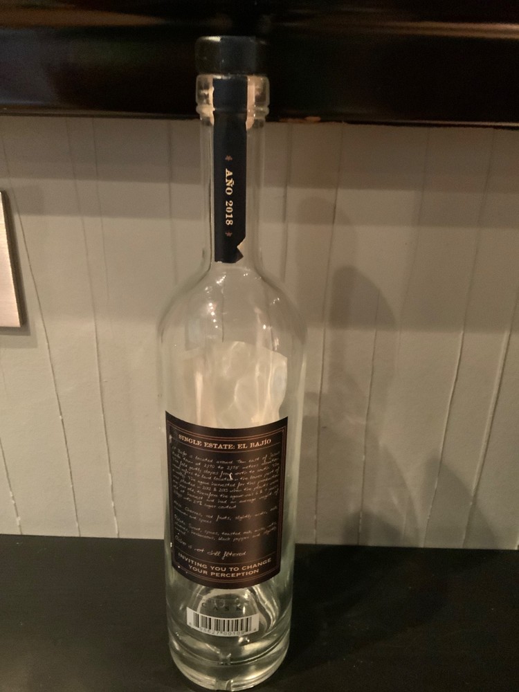 Tequila ocho extra anejo 2018 empty bottle 700 ml