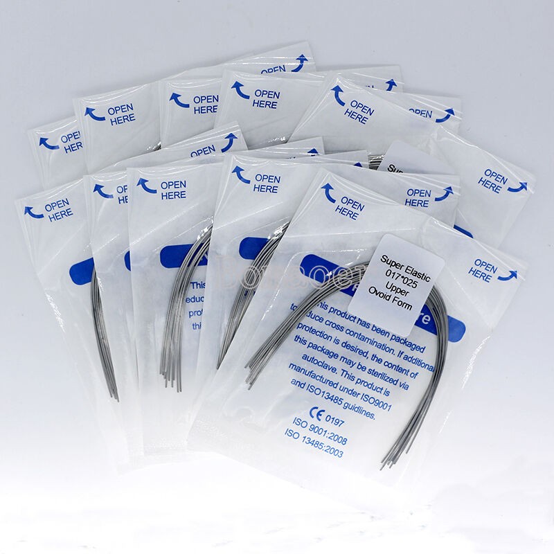 100×Dental Orthodontic Super Elastic Ni-Ti Arch Rectangular Wire Oval 17×25Upper