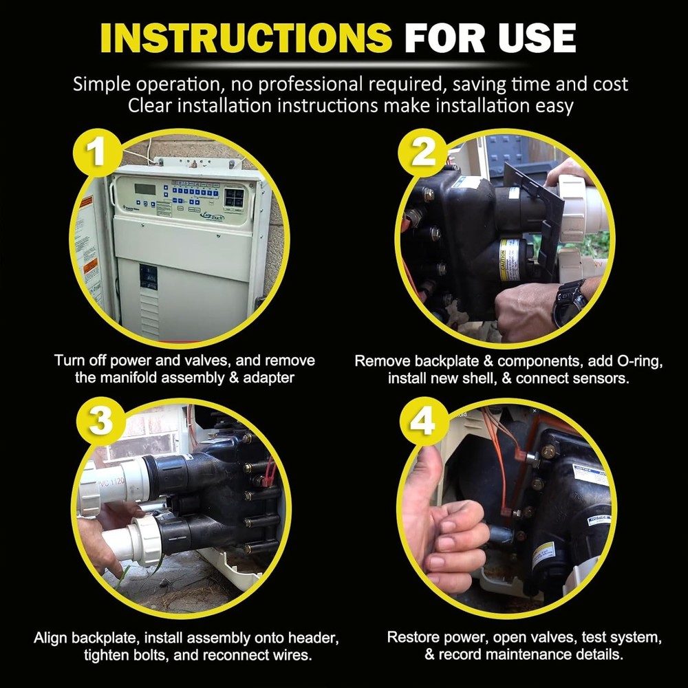 460736 77707-0016 Manifold Replacement Kit For Pentair Mastertemp Pool Heater