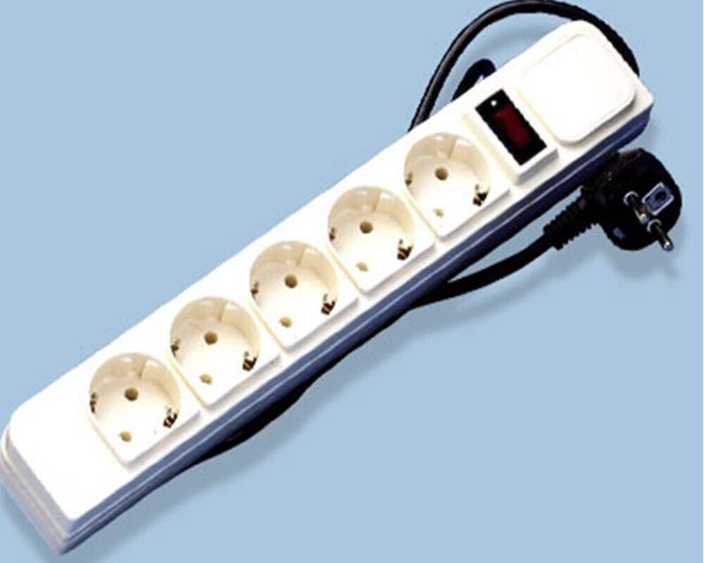 Seven Star 220 Volt Surge Protector 5 Socket Power Strip 220V-240V For Export