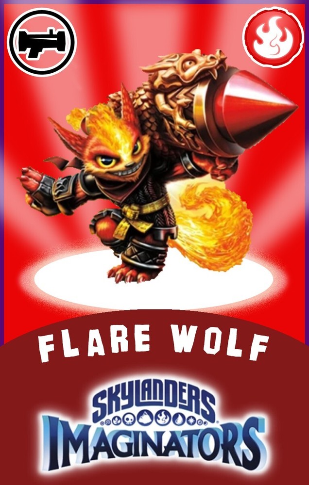 Skylanders Imaginators Flare Wolf NFC Card