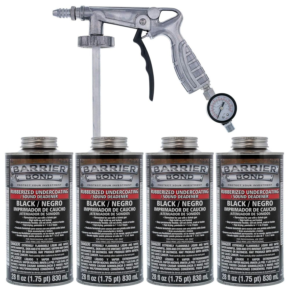 Ultimate Vehicle Protection with Barrier Bond Rubberized Undercoating - 4-Pack