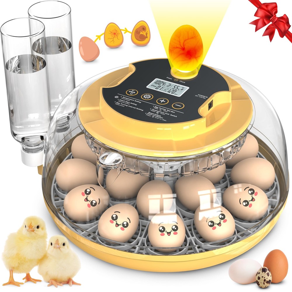 Automatic 18-Egg Incubator with Humidity Control and Temperature Display