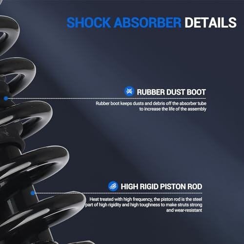 172401 Pair Rear Complete Strut & Coil Spring Assembly Compatible with 2007