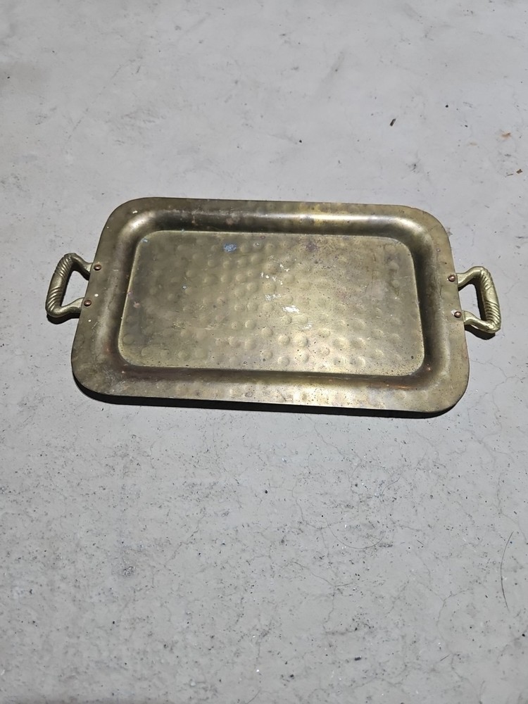 Brass Platter Tray Antique