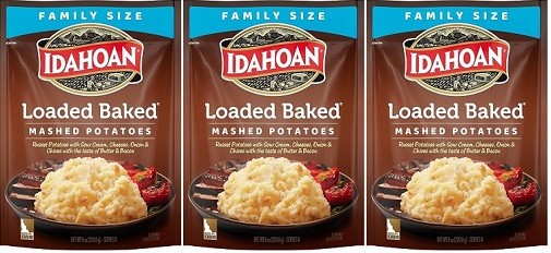 Idahoan Family Sized Mashed Potatoes Loaded Baked 3 Pack