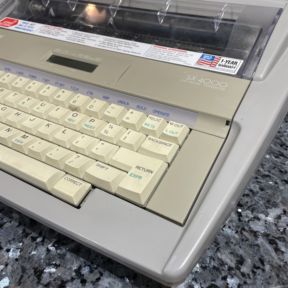 Brother SX-4000 Portable Electronic Typewriter - Needs Ribbon - READ