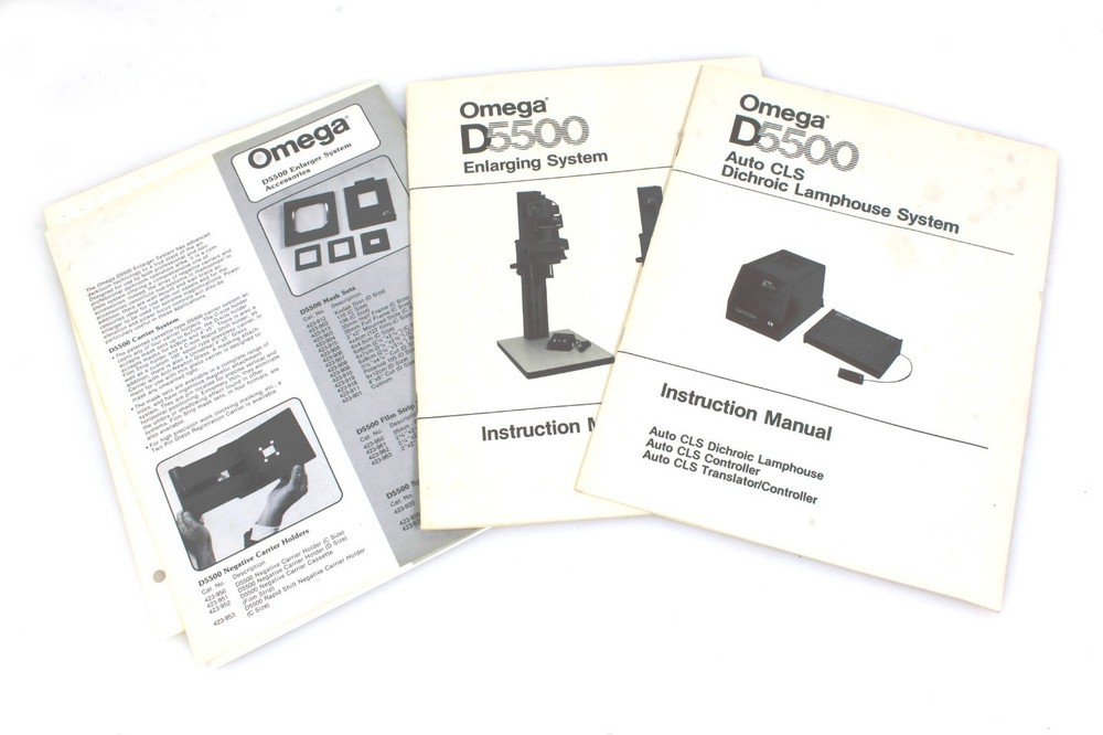 Omega D5500 Enlarging System Instruction Manuals