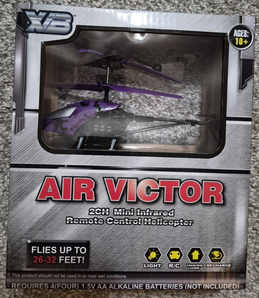 Air Victor 2CH Mini Infrared RC Remote Control Helicopter NIB