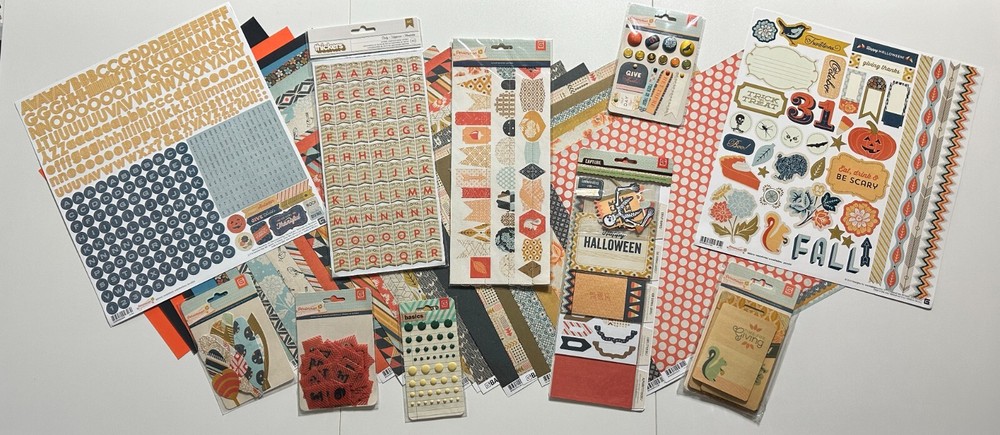 BasicGrey 12x12 Scrapbook Kit-Variations-Serenade, Persimmon, Plumeria, & More