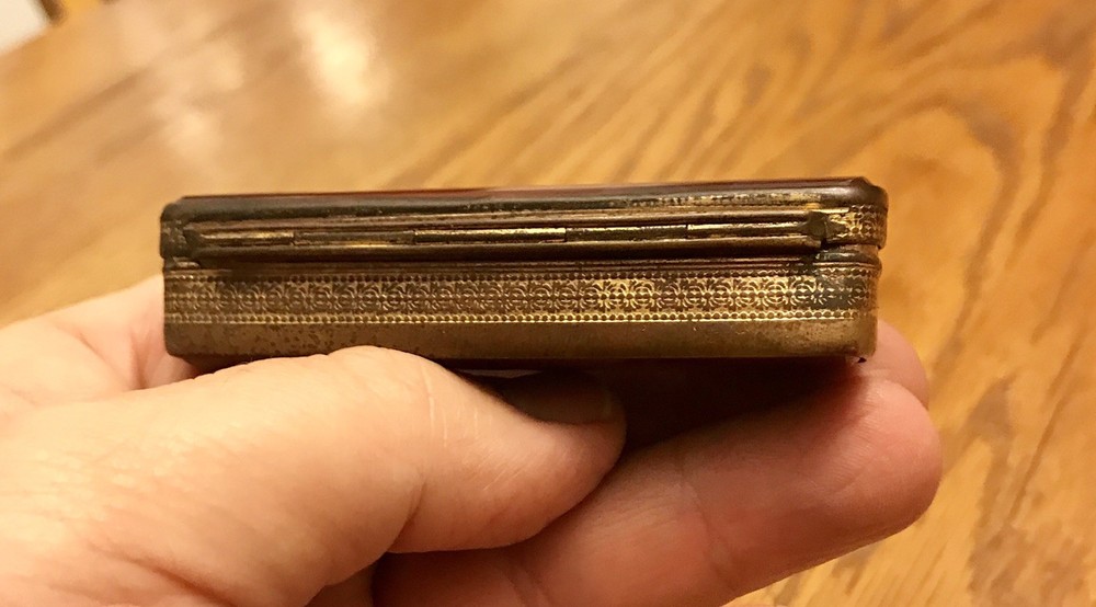 Victorian Brass & Agate Match Safe