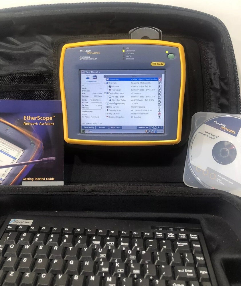 Fluke Networks EtherScope Series I Network Assistant w/ LAN WLAN & ITO Opts