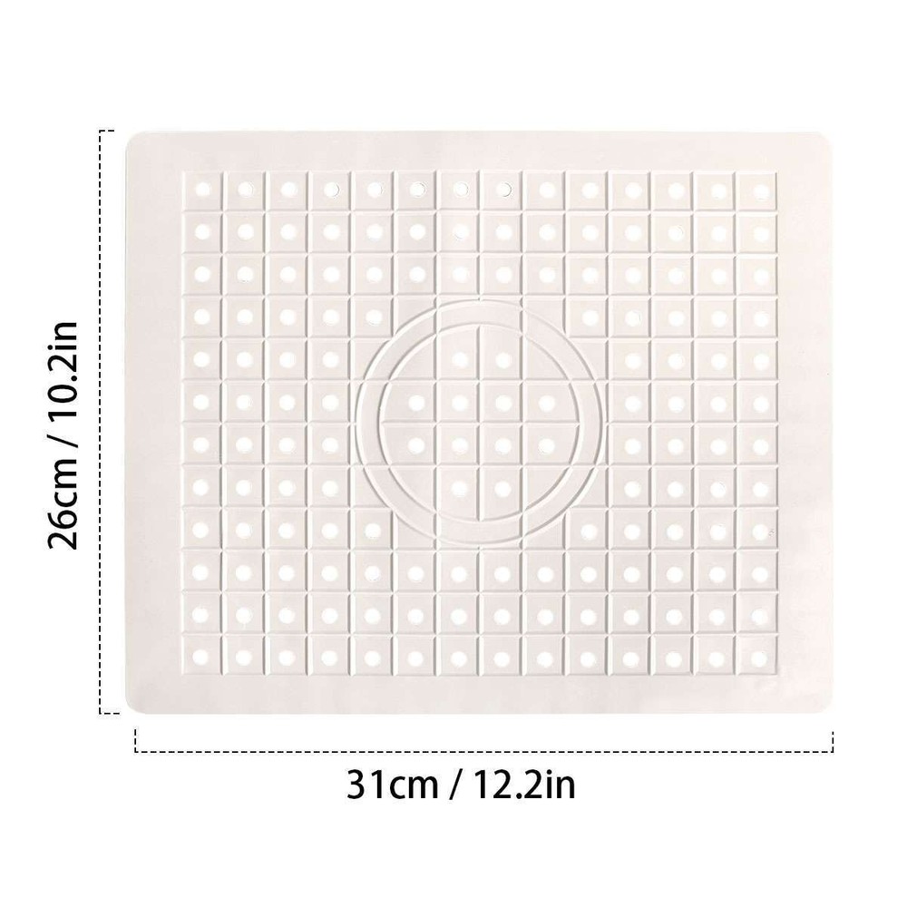 2 Pack Kitchen Sink Mat Drain Pad Protector 10" x 12" Non-Slip Rubber Durable