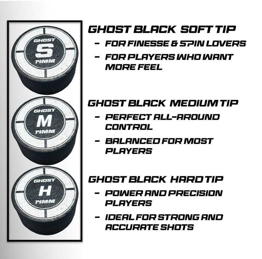 (1) Ghost Black Playing Tip - Fedor Gorst (Medium)