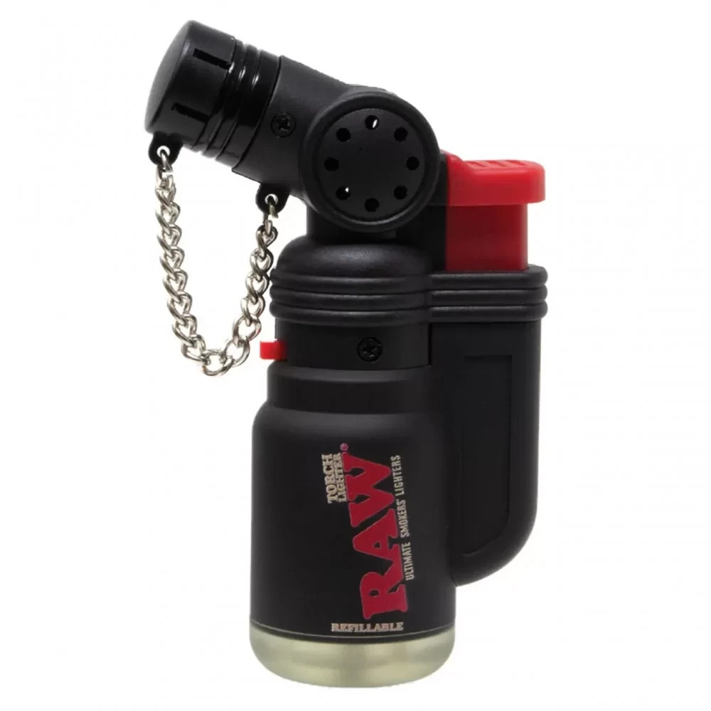 RAW Black Refillable Torch Lighter – Adjustable Flame – Authentic RAW *USA*