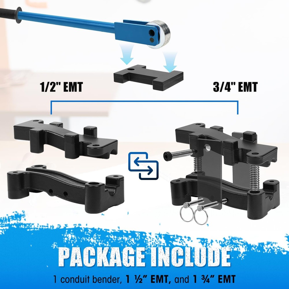 Conduit Offset Bender 2 in 1 - both ½“& ¾” EMT, Ensuring Precise and Efficien...