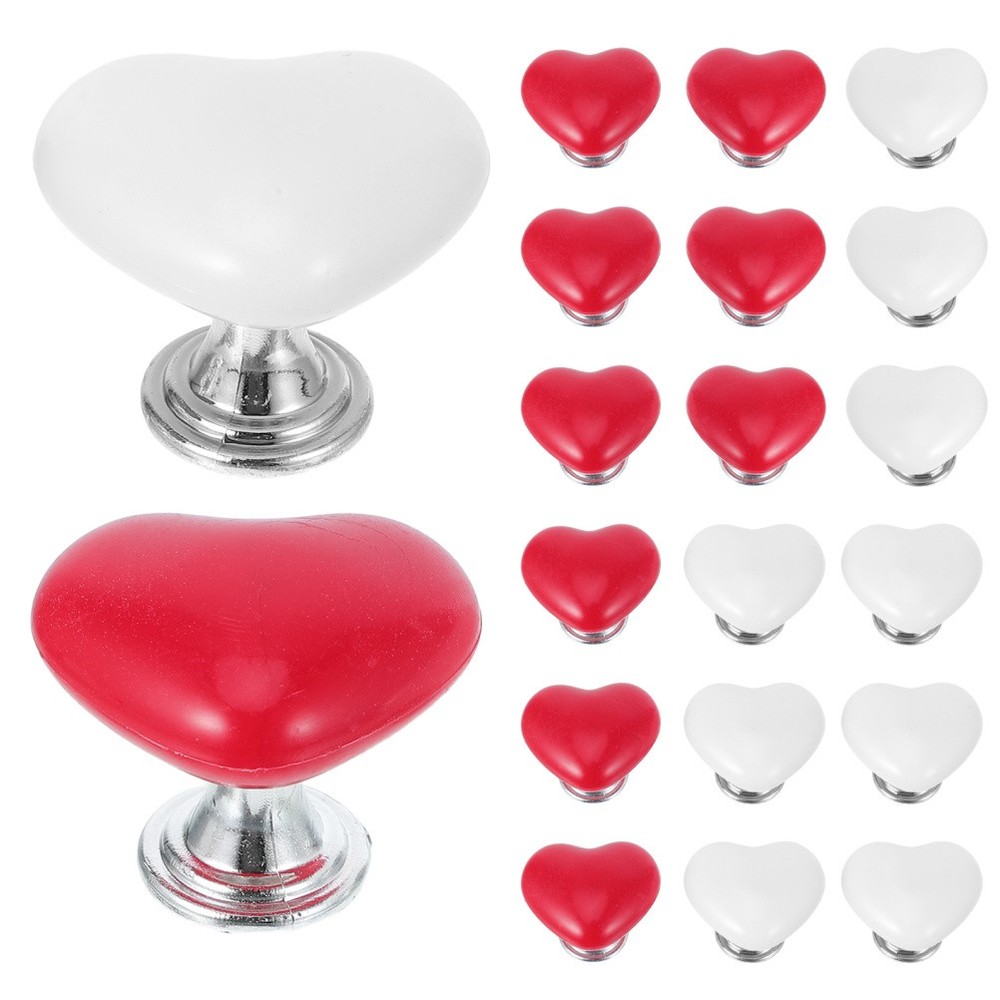 20 PCS Push Button Toilet Flush Replacement Heart Shaped Pusher Tank