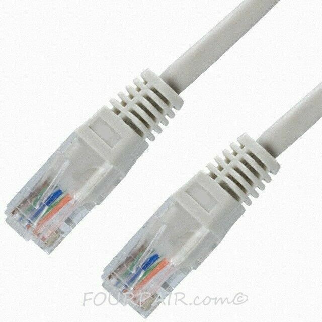 2 Pack Lot - 25ft CAT6 Ethernet Network LAN Router Patch Cable Cord Wire White