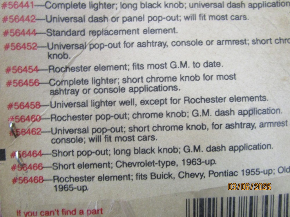 Cigarette Lighter Kit Motormite 56460 (package rough)