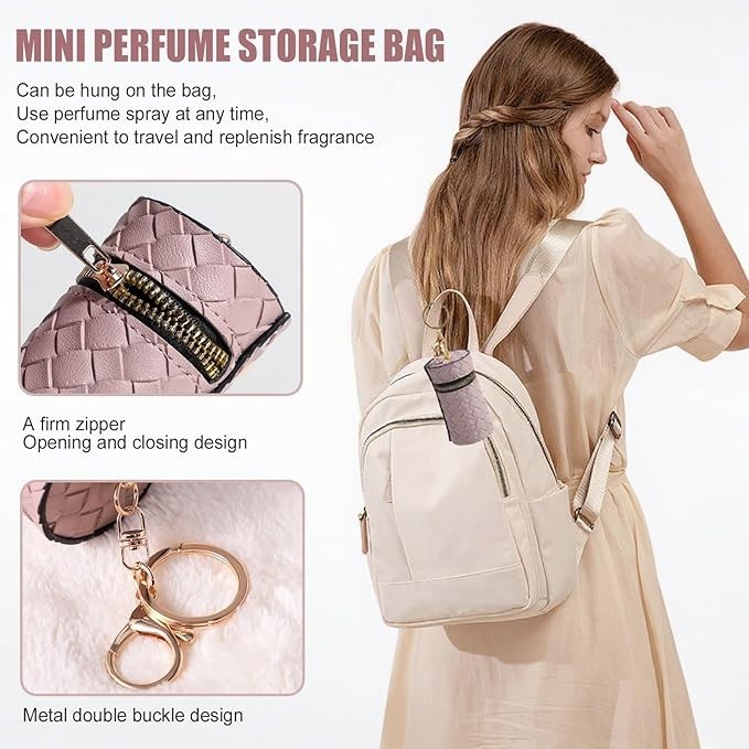 JPNK Mini Refillable Perfume Portable Atomizer Bottle 5PCS Travel Size Spray Ref
