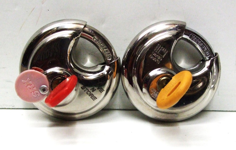TWO SECURITY LOCKS, EXCELLENT CONDITION, KEYED SEPARATELY