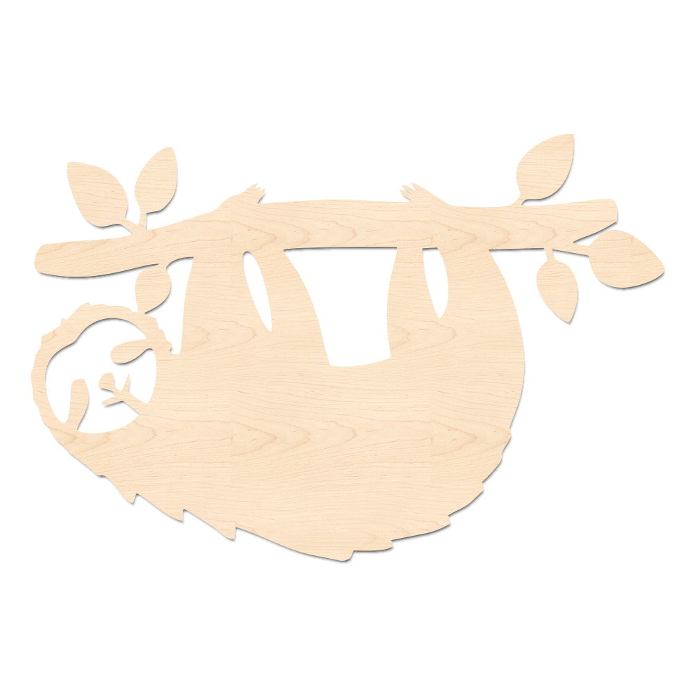 Sloth Cutout-Unfinished Sloth Shape