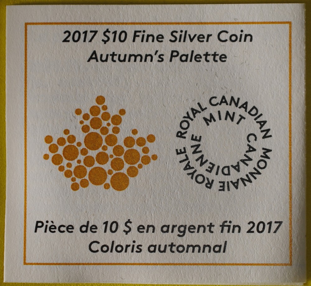 2017 Canada 10 Dollars Proof Autumn's Palette