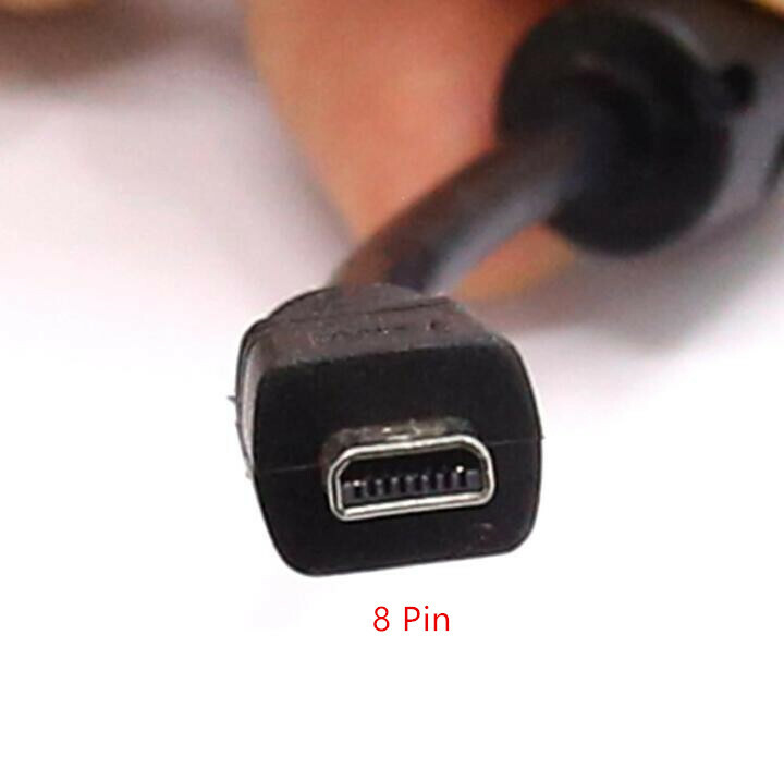 USB mini B 8 pin camera Lead Cable Tether Adapter Power PC Mac Transfer Sync