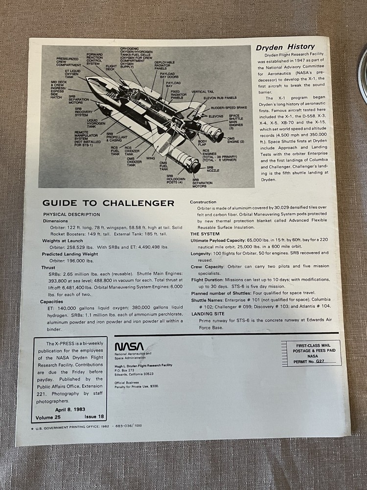 CHALLENGER SPACE SHUTTLE BOOKLET PATCH PIN DECAL