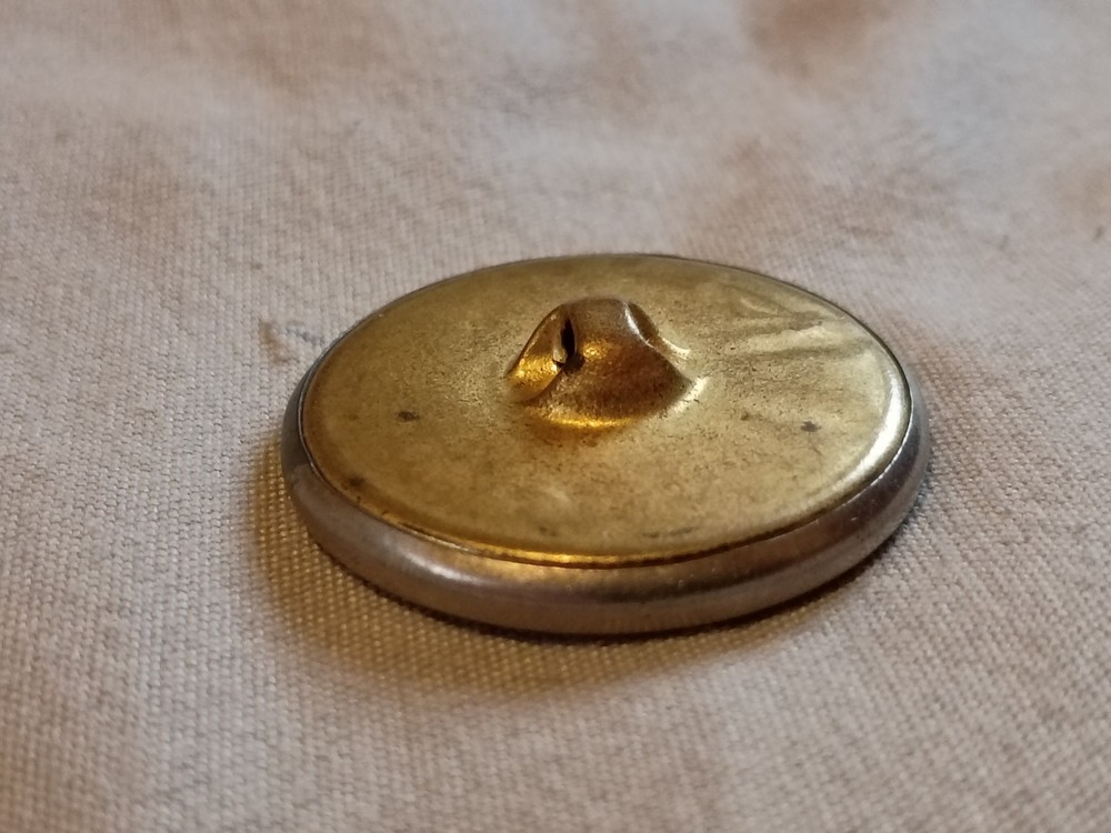 Antique Ship Metal Picture Button.