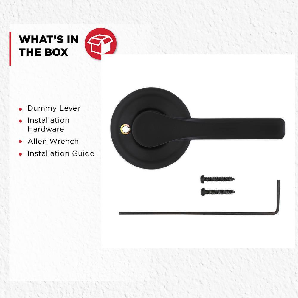 Henley Matte Black Half Dummy Door Handle