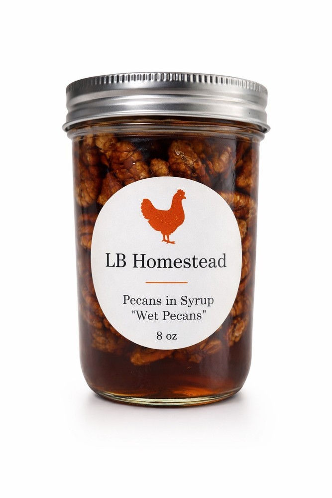 Pecans In Syrup 8 Oz