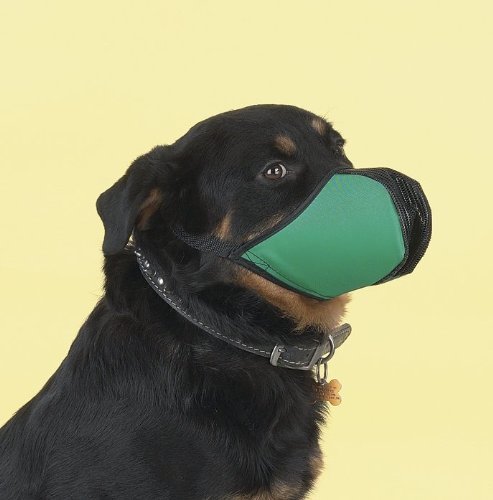 SOFTIE LARGE DOG NO BITE MUZZLE Mesh EZ Quick-Fit Adjustable Safer Comfortable