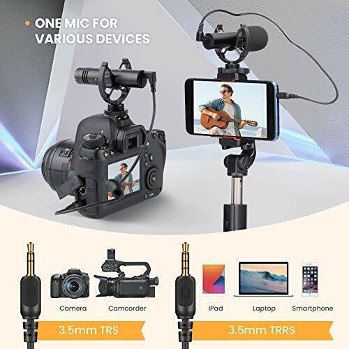 TARION On-Camera Microphone Video Mic Ultra-Compact Camera-Mount Microphone w...