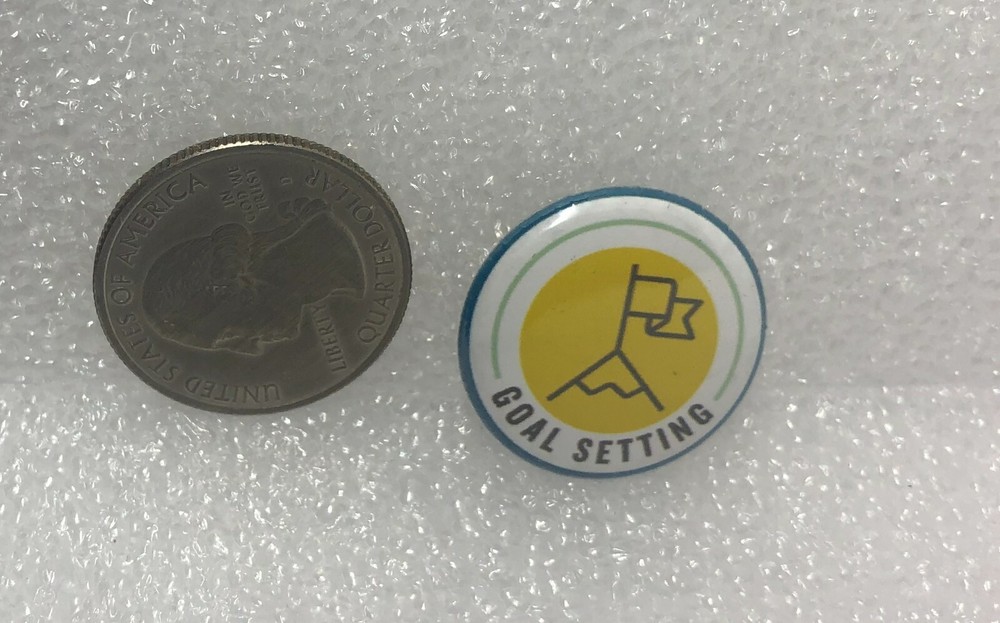 Goal Setting Mountain w/ Flag On Top Pin