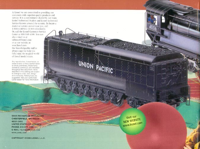 1999 Lionel Classic Trains Catalog Volume 3