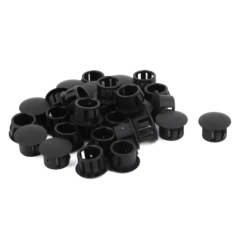 30pcs Plastic 13mm Dia Snap in Type Locking Hole Connectors Button Cover