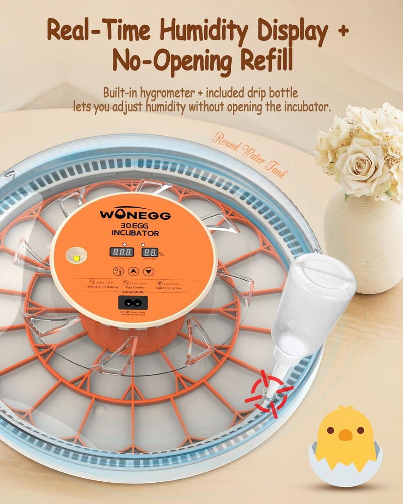 30 Egg Incubators for Hatching Eggs with Automatic Egg Turner, Auto Temperature