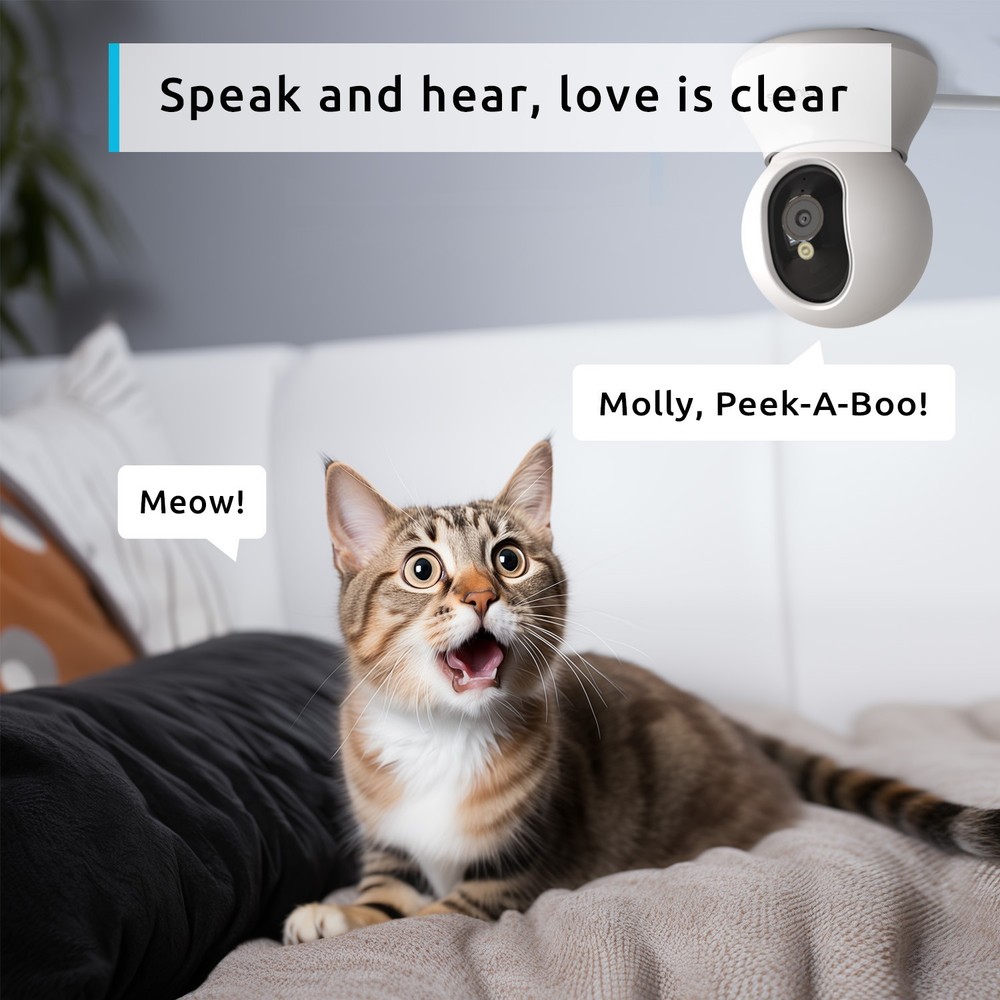 Wireless 2.4G WiFi Security Camera System 2K Indoor
