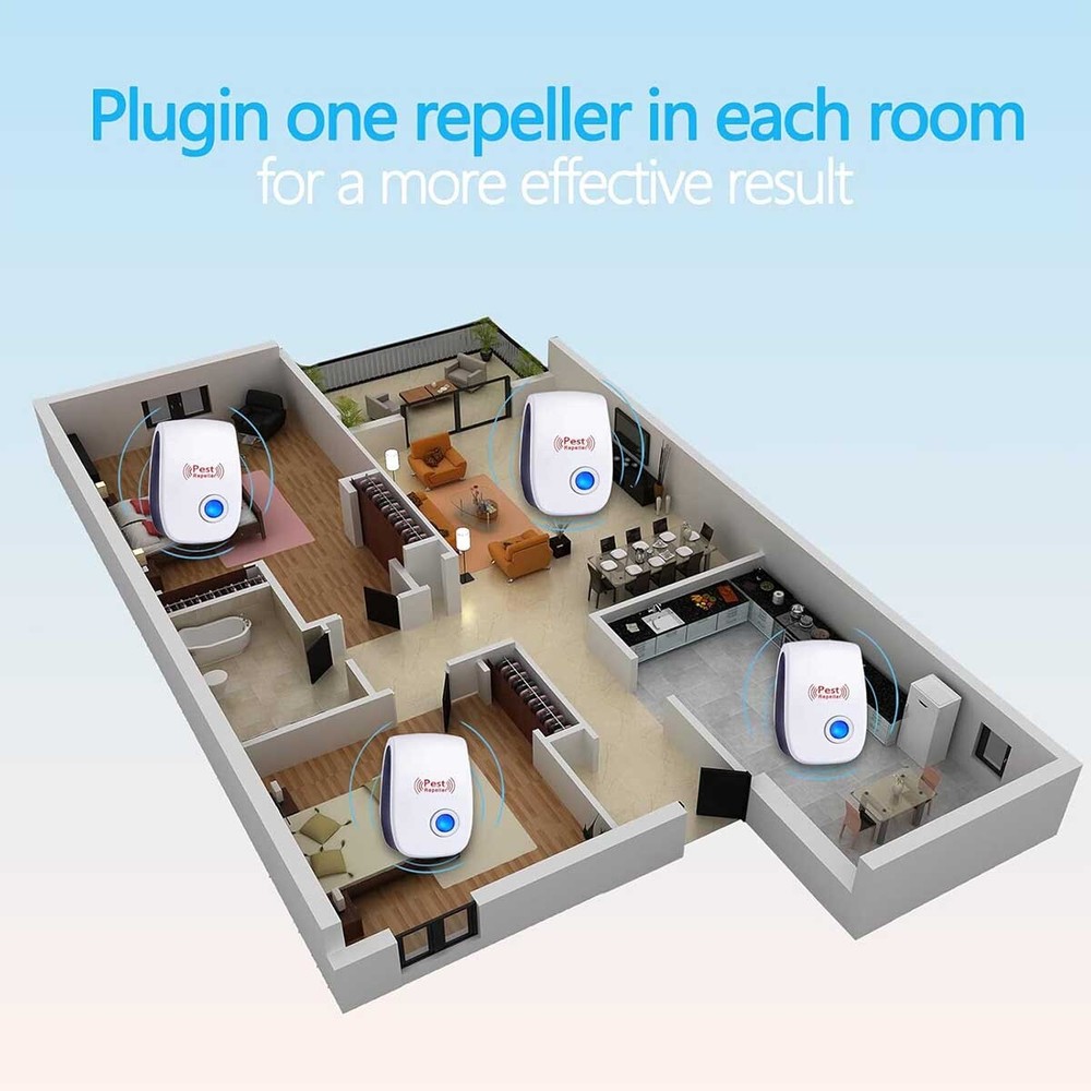 Ultrasonic Pest Repeller Control Electronic Repellent Mice Bug Rat Reject