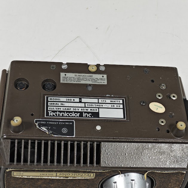 Technicolor Silent 280 Projector - Untested, Turns ON/OFF