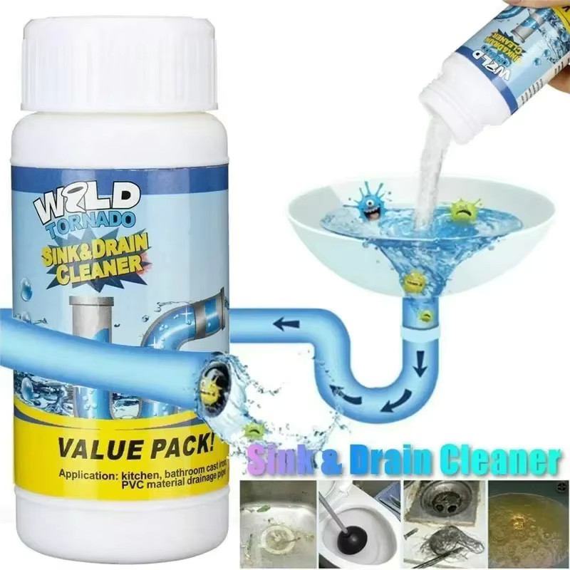 3X Wild Tornado Powerful Sink Drain Cleaner High Efficiency Clogging Cleaner