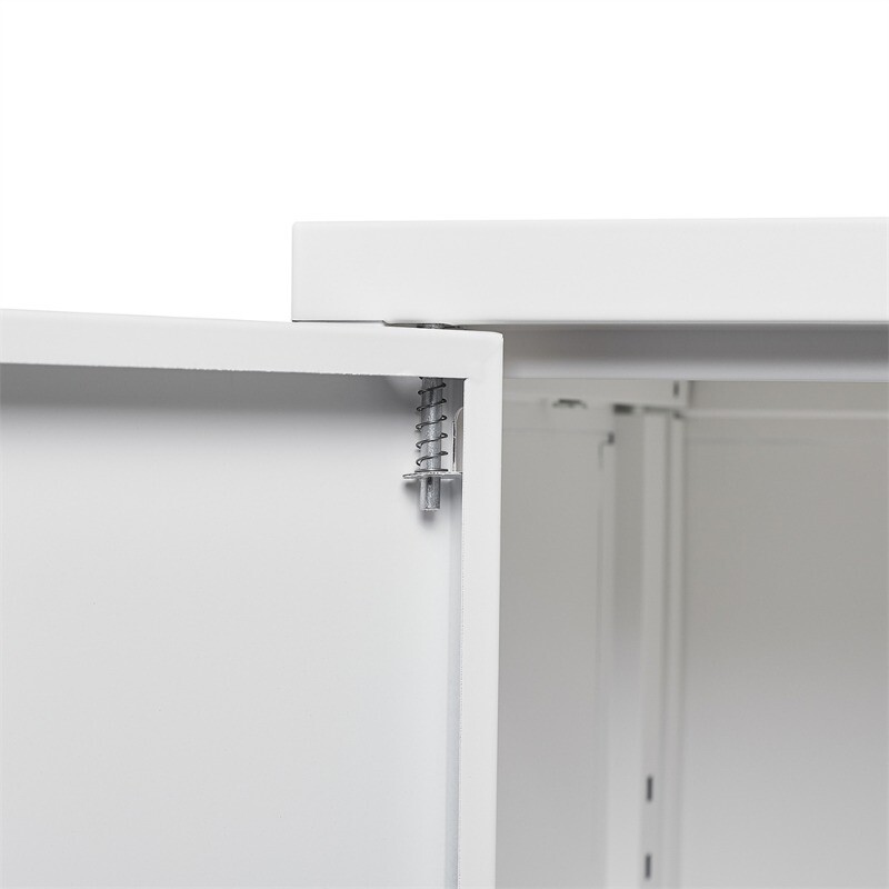 Metal Storage Cabinet with Locking Doors and Adjustable Shelf, Folding Cabinet