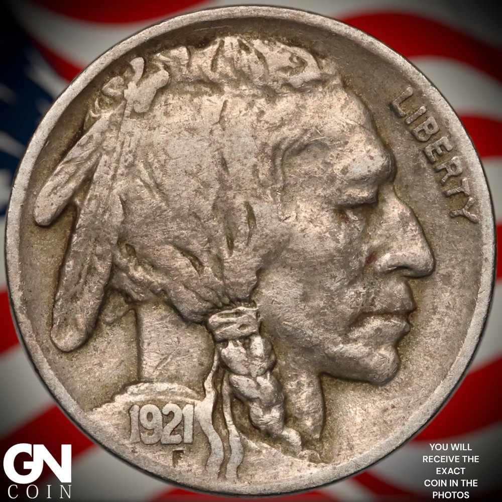 1921 P Buffalo Nickel A7856