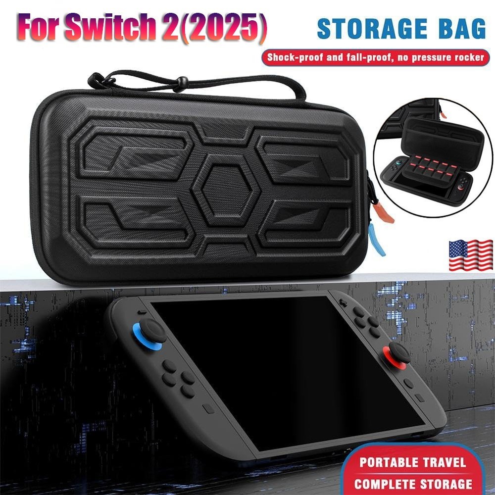 Nintendo Switch 2 Carry Case Screen Protector Travel Case Hard EVA Shell