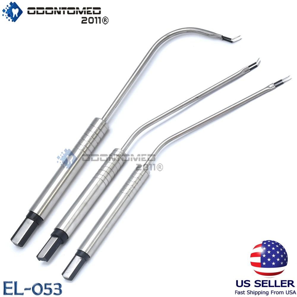 3 Binner Bipolar Forceps Straight Curved Angled Electrosurgical EL-053