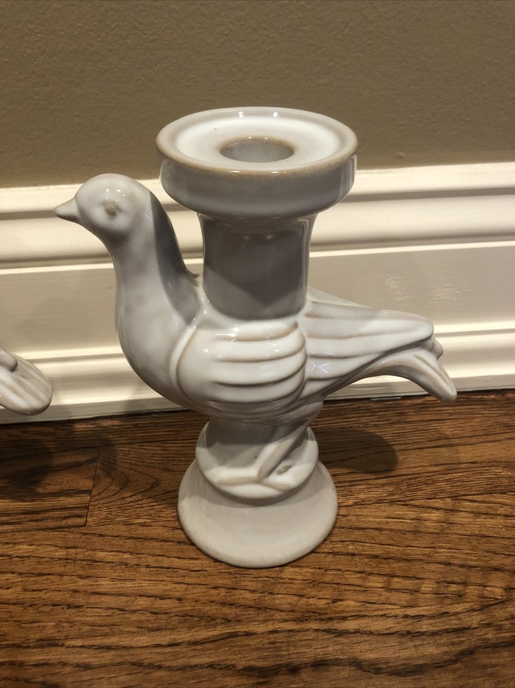 Two Beautiful Morning Dove Candle Sticks