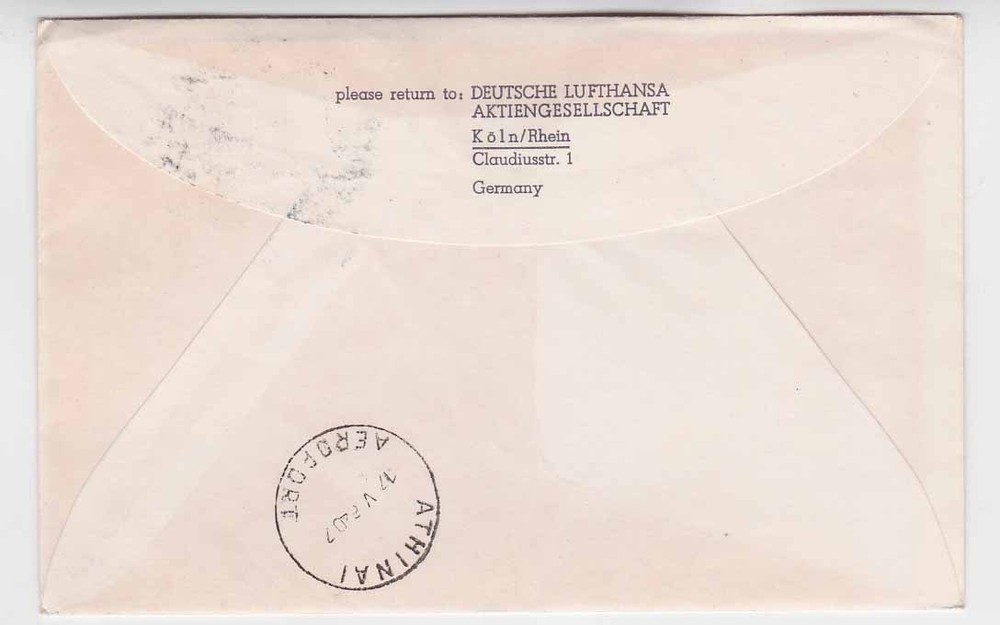 1962 FFC from S.A to greece a479