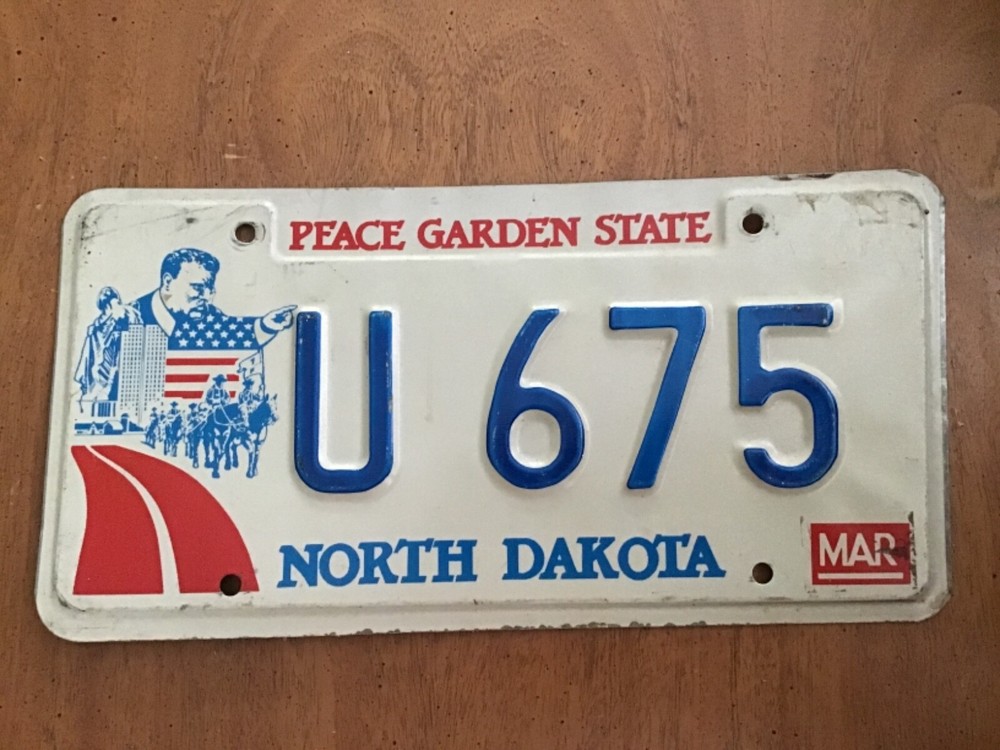1987 North Dakota License Plate Tag