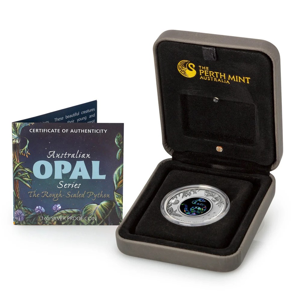 Australian Opal Series - Rough Scaled Python 2015 Silver Proof Coin w/ Full OGP